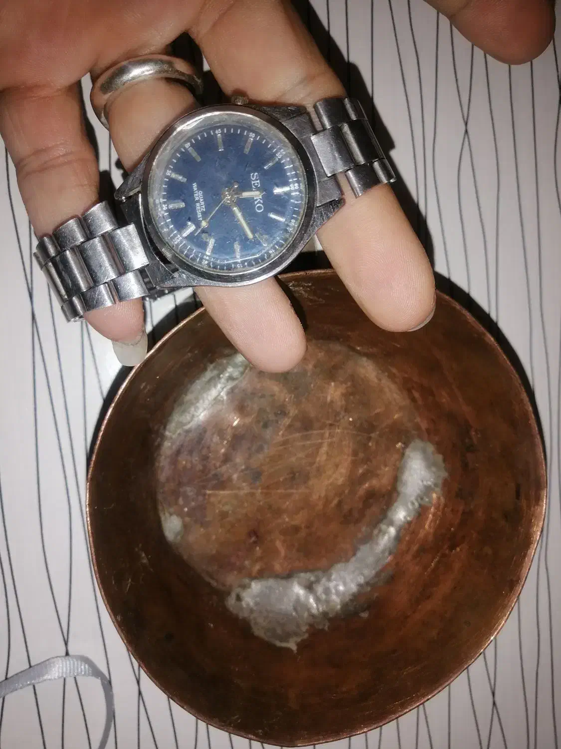 کاسه مسی قدیمی|کلکسیون اشیاء عتیقه|بجنورد, |دیوار