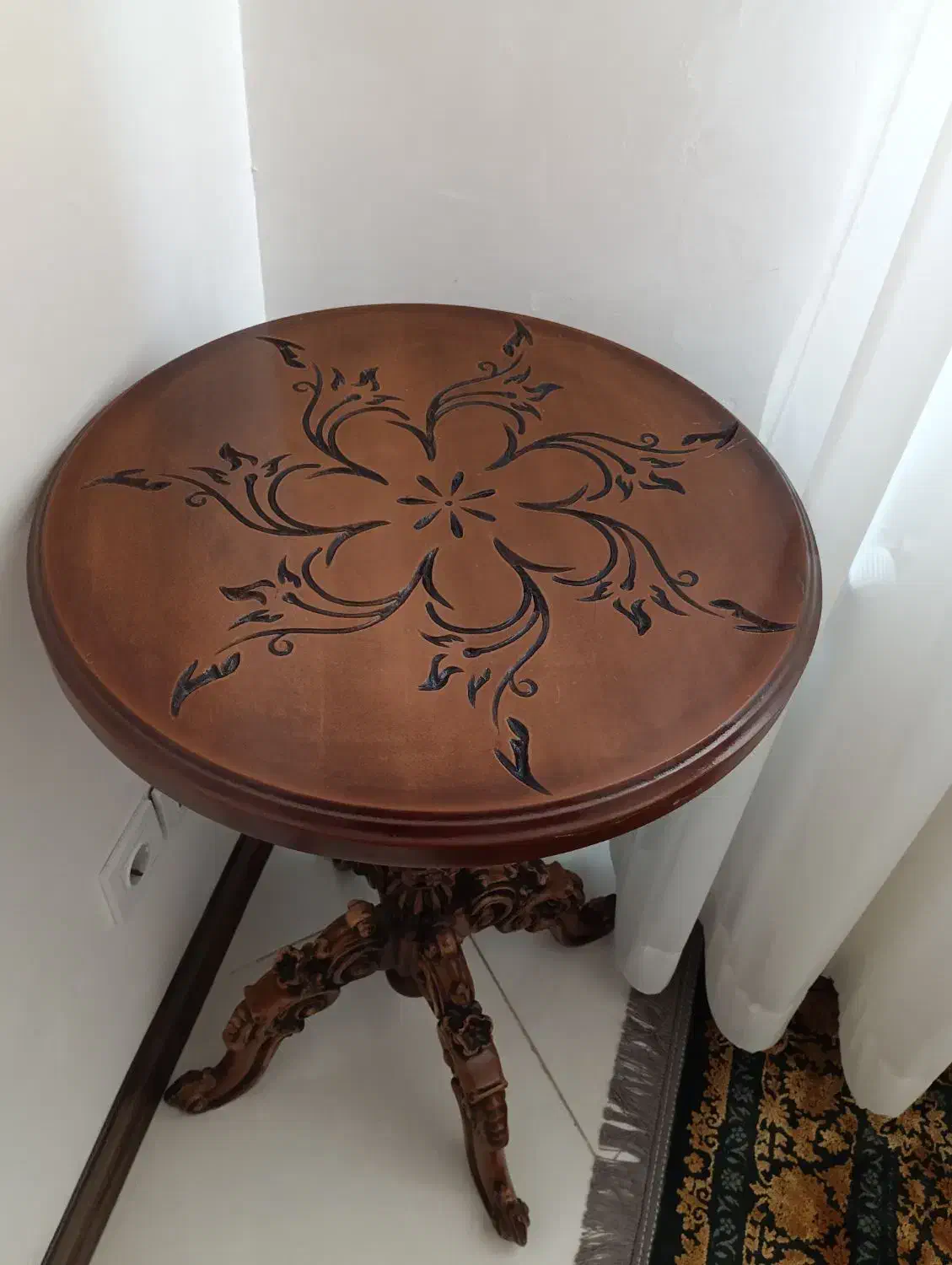 میز منبت چوبی|میز تلفن|خرمآباد, |دیوار