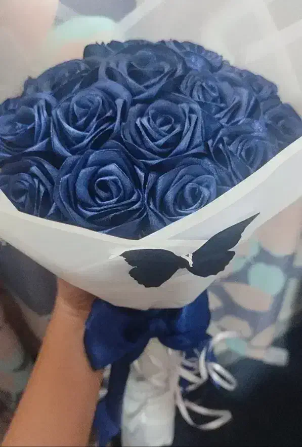 گل روبانی سورمه ای زیبا|صنایع دستی و سایر لوازم تزئینی|بوشهر, |دیوار