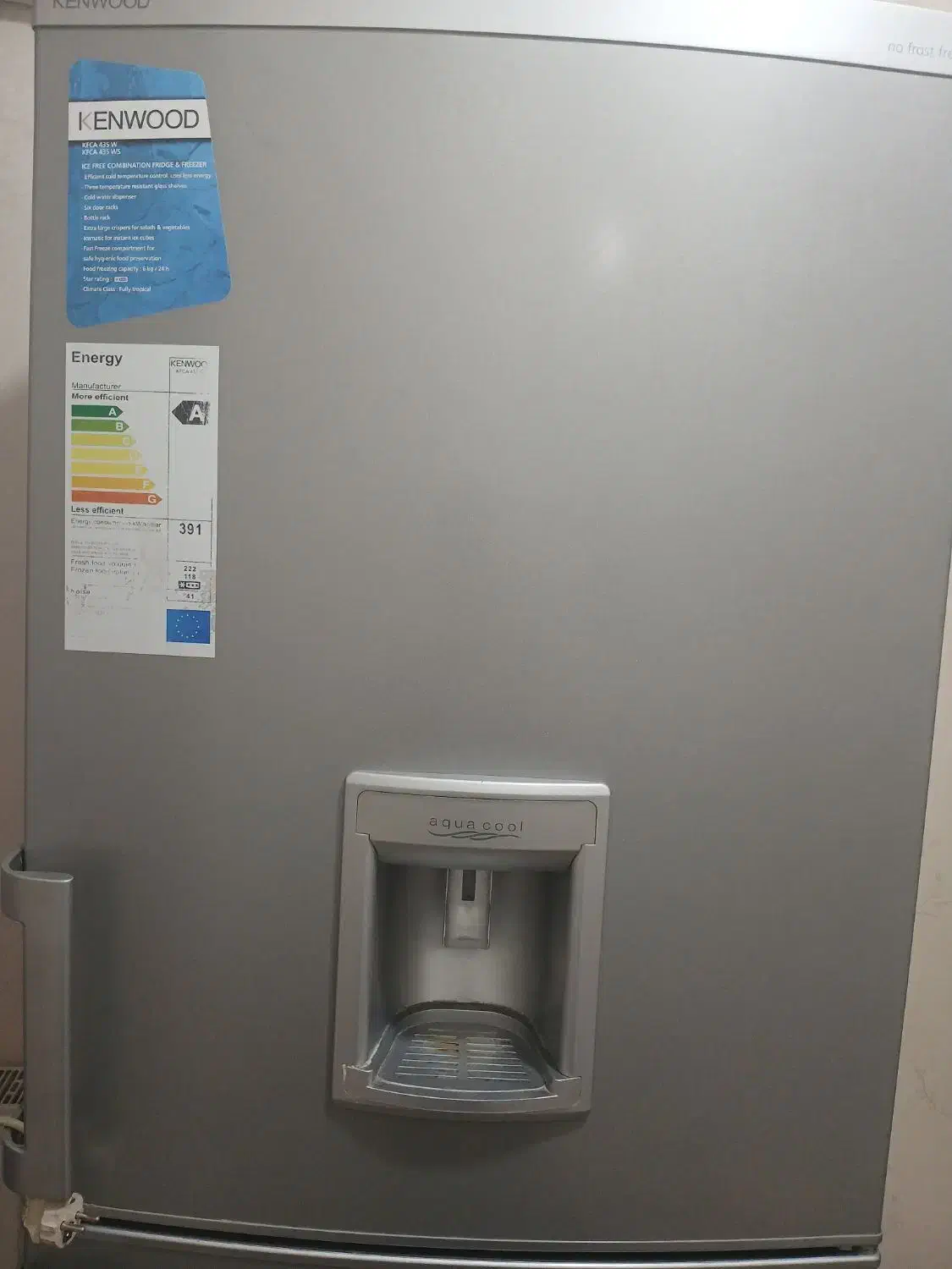 یخچال فریزر کنوود بدون برفک ابسردکن کاملا سالم|یخچال و فریزر|ری, شهید بهشتی|دیوار