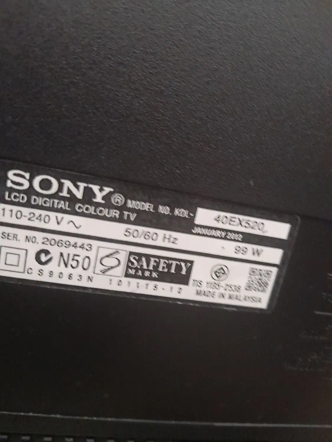 تلویزیون ۴۰ اینچ سونی اصلی  سالم و ضمانتی|تلویزیون و پروژکتور|گلبهار, شهر جدید گلبهار|دیوار