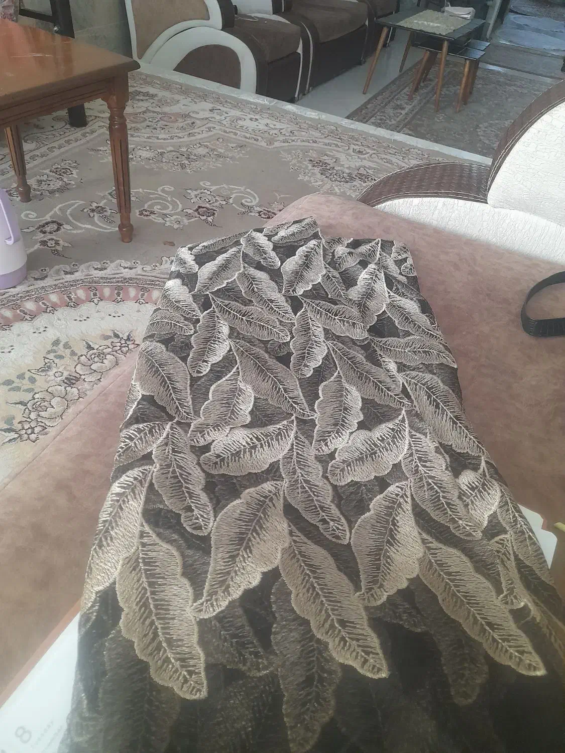 پارچه گیپور برگی|لوازم خیاطی و بافتنی|محلات, |دیوار