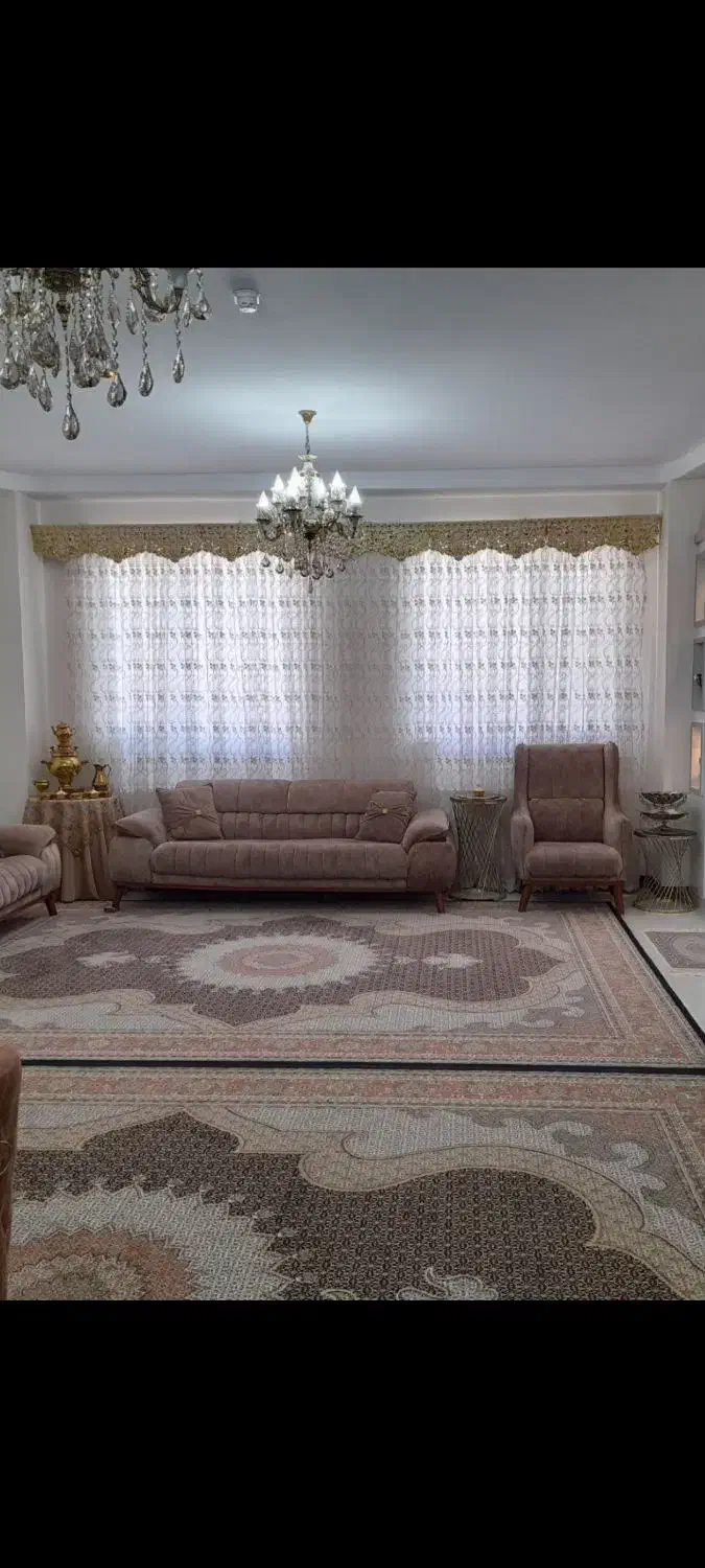 پرده 6متری کارشده حریر|پرده، رانر، رومیزی|اردبیل, |دیوار