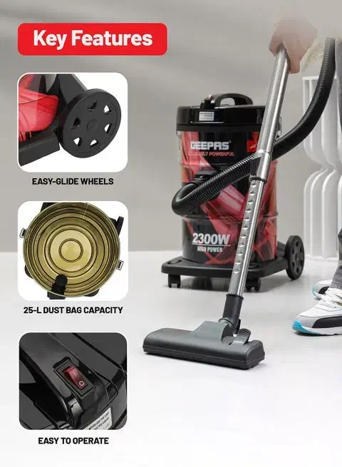 جاروبرقی سطلی جیپاس مدل GVC2598N اصل وارداتی|جاروبرقی، جارو شارژی، بخارشو|چابهار, |دیوار