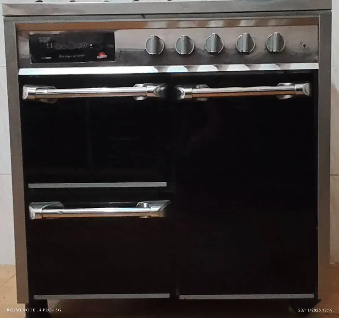 اجاق گاز مشکی صفحه استیل|اجاق گاز و لوازم برقی پختوپز|کوه چنار, |دیوار