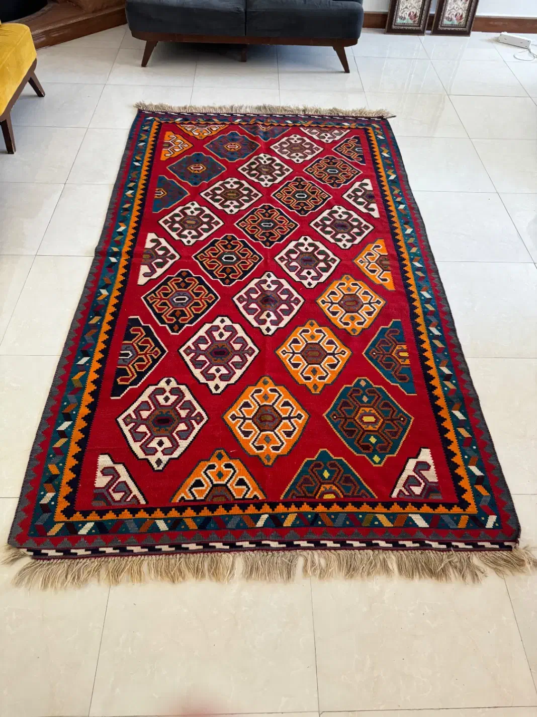 گلیم دستبافت|گلیم، جاجیم، گبه|شیراز, غدیر جنوبی|دیوار