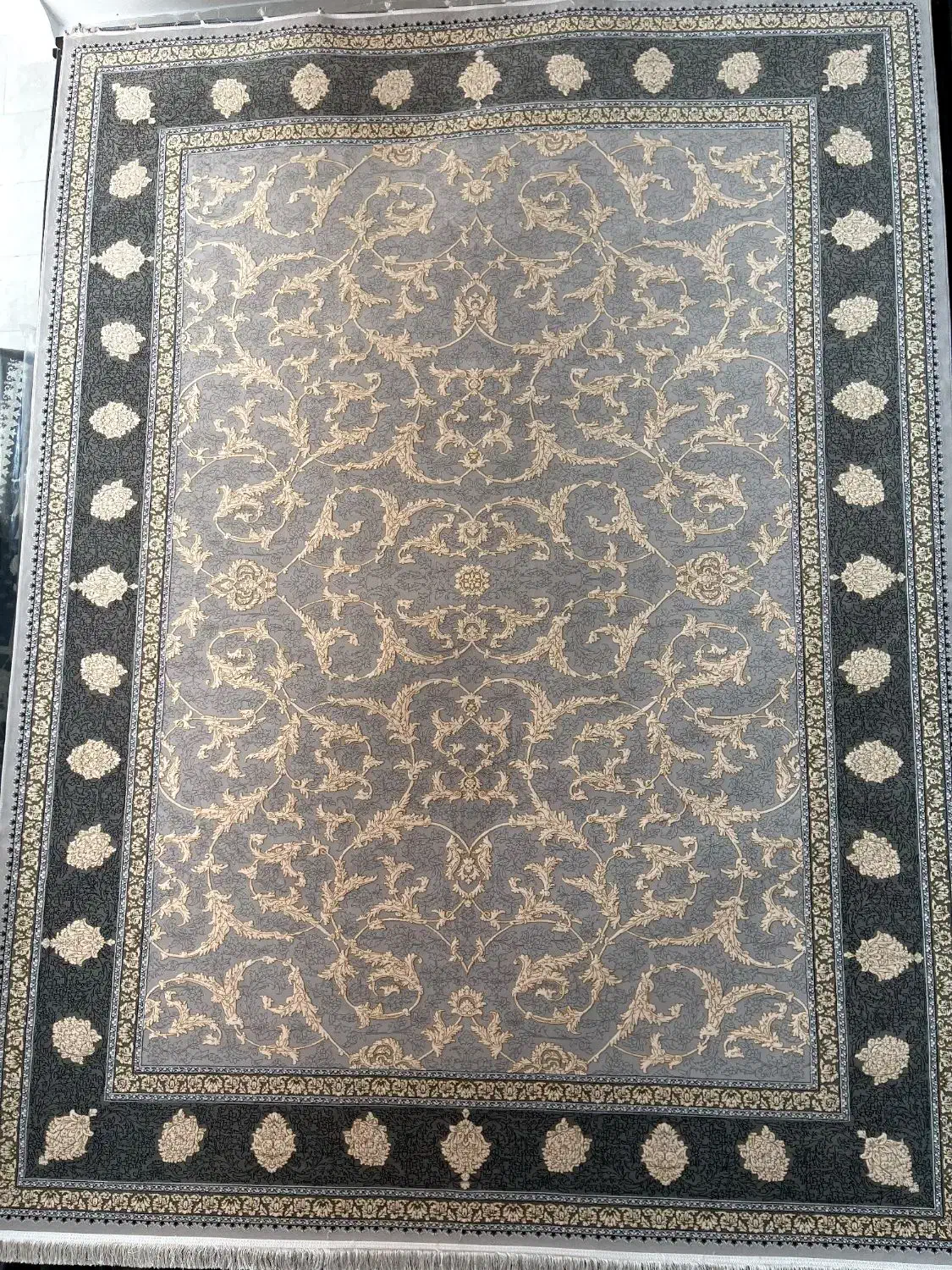 ۴تخته ۹متری۱۲۰۰شانه تراکم۳۰۰۰ نخ مخمل نو|فرش|کرمانشاه, |دیوار