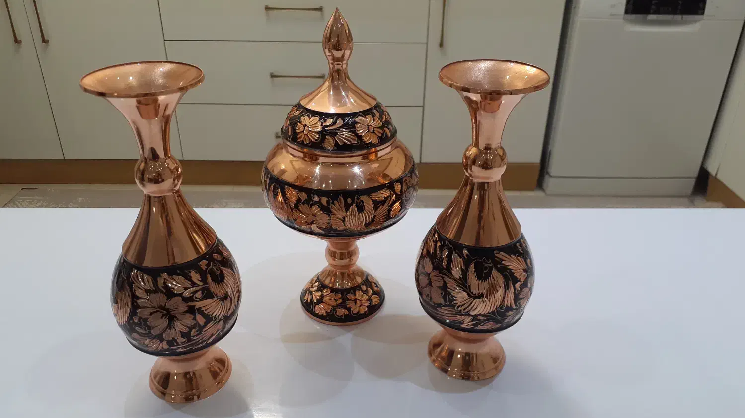 ظروف مسی|صنایع دستی و سایر لوازم تزئینی|قم, دانش|دیوار