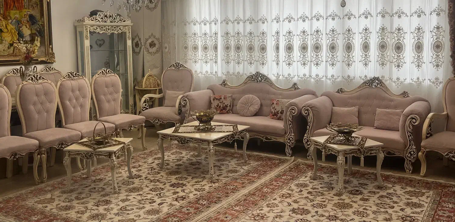 مبل ۷نفره|مبلمان خانگی و میز عسلی|میانه, |دیوار
