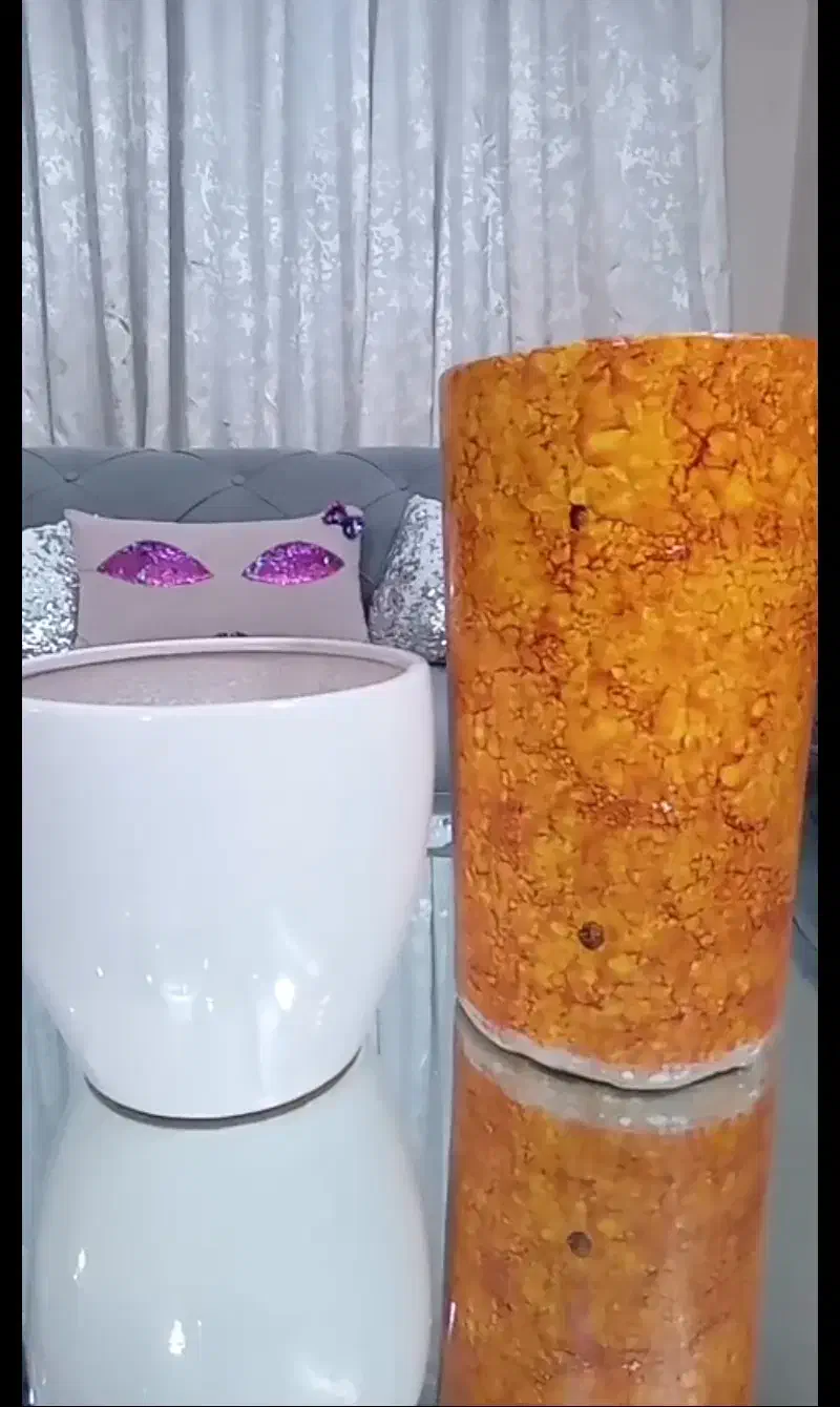 دو عدد گلدان سرامیکی آبرنگی و سرامیک|صنایع دستی و سایر لوازم تزئینی|تهران, مشیریه|دیوار