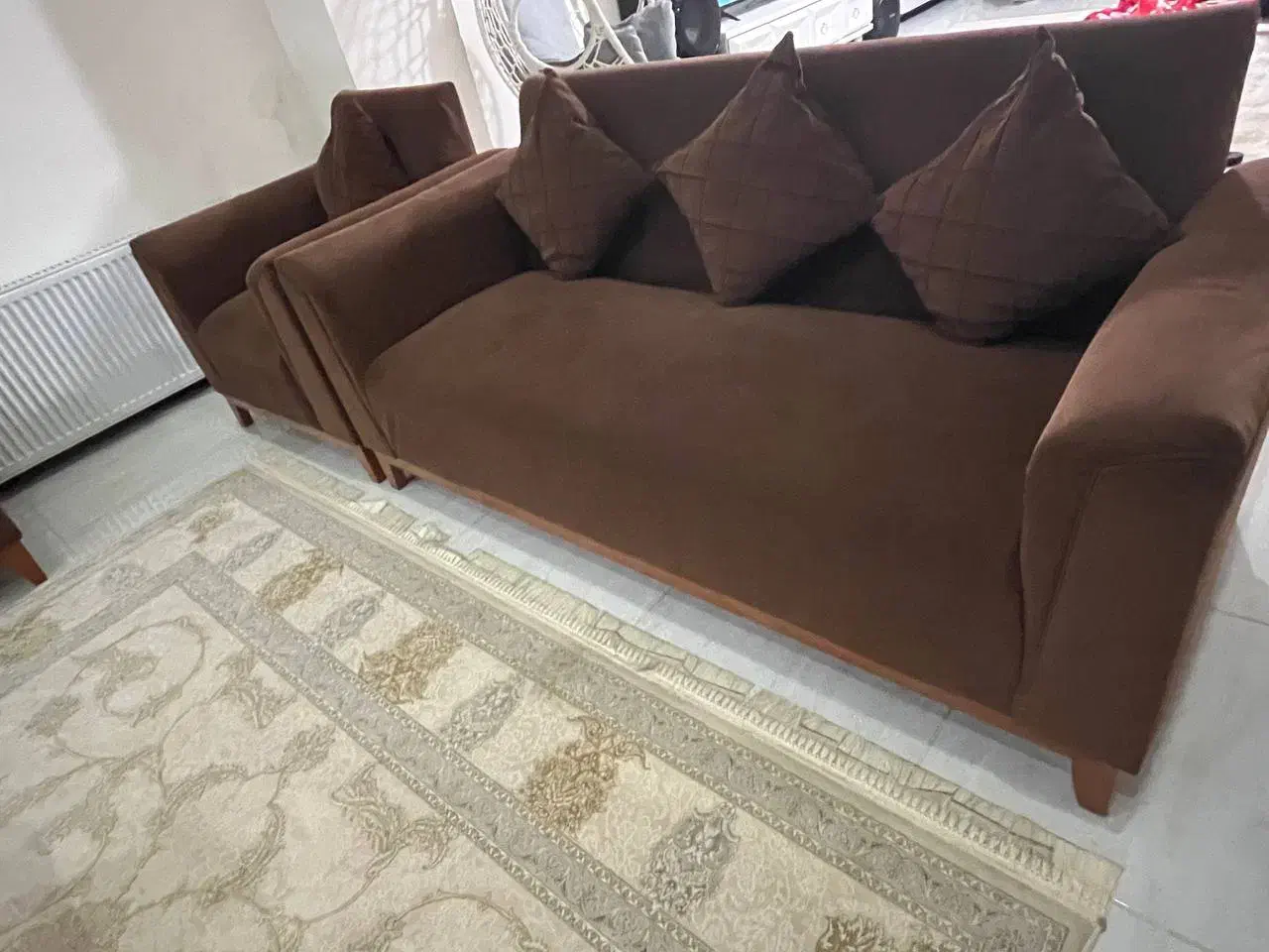 مبل هشت نفره با میز جلو مبلی میز غذاخوری هشت نفره|مبلمان خانگی و میز عسلی|ساری, |دیوار