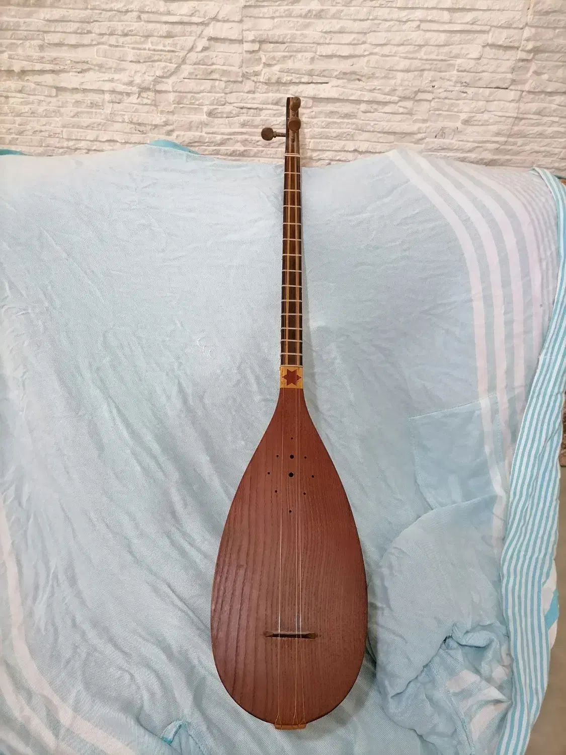 تنبور پاشنه ای از چوب توت|سازهای سنتی|کنگاور, |دیوار