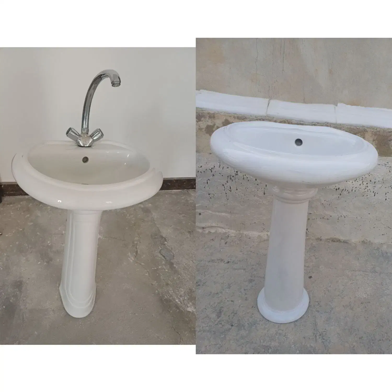 ۲عدد روشویی سالم و بدون شکستگی یا لکه ای|لوازم سرویس بهداشتی|سرپل ذهاب, |دیوار