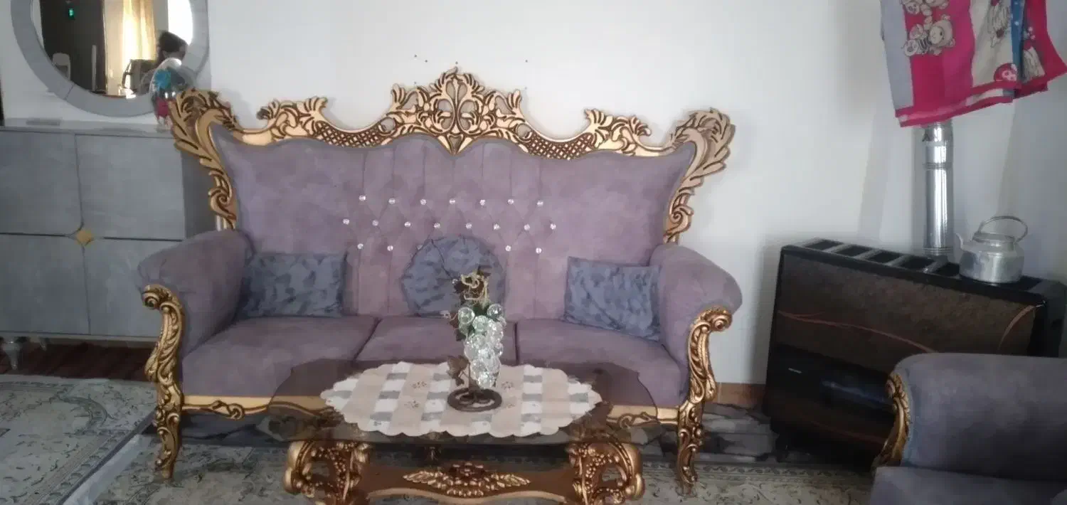 مبل سلطنتی ۷ نفره|مبلمان خانگی و میز عسلی|اسدآباد, |دیوار