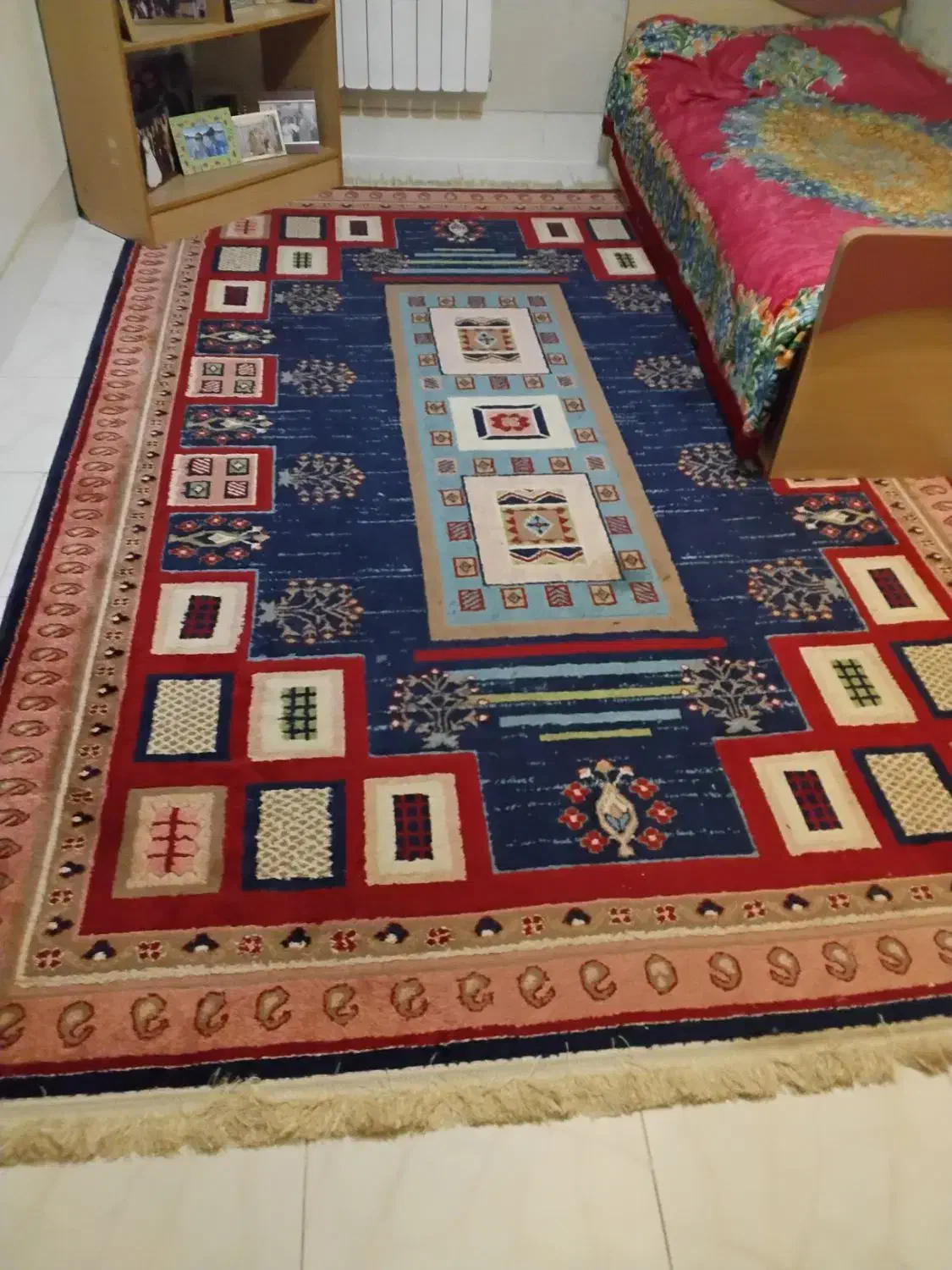 یک عددقالی ۶ متری نقش گبه قشقایی تمیز|فرش|شیراز, زرهی|دیوار