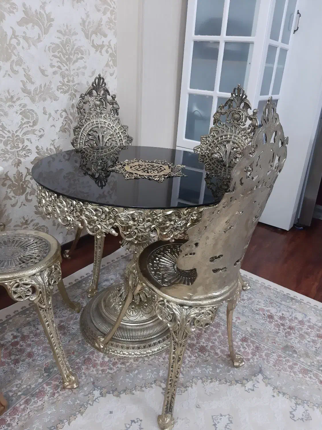 میزناهارخوری برنجی|میز و صندلی غذاخوری|مشهد, فرهنگیان (شهرک غرب)|دیوار