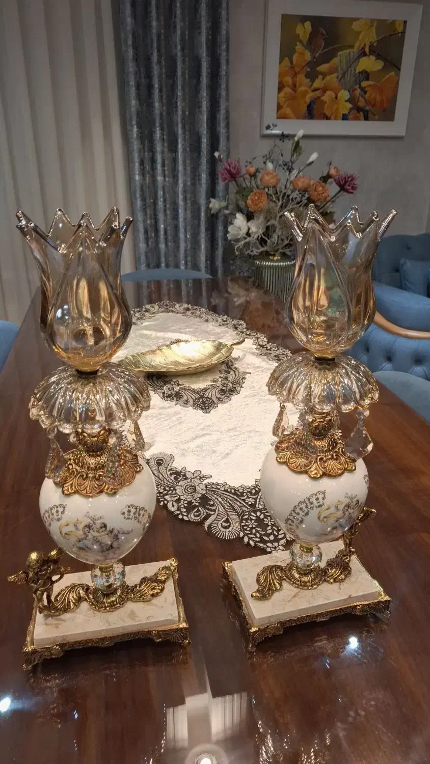 فروش یک جفت  شمعدان نو|صنایع دستی و سایر لوازم تزئینی|رشت, چله خانه|دیوار