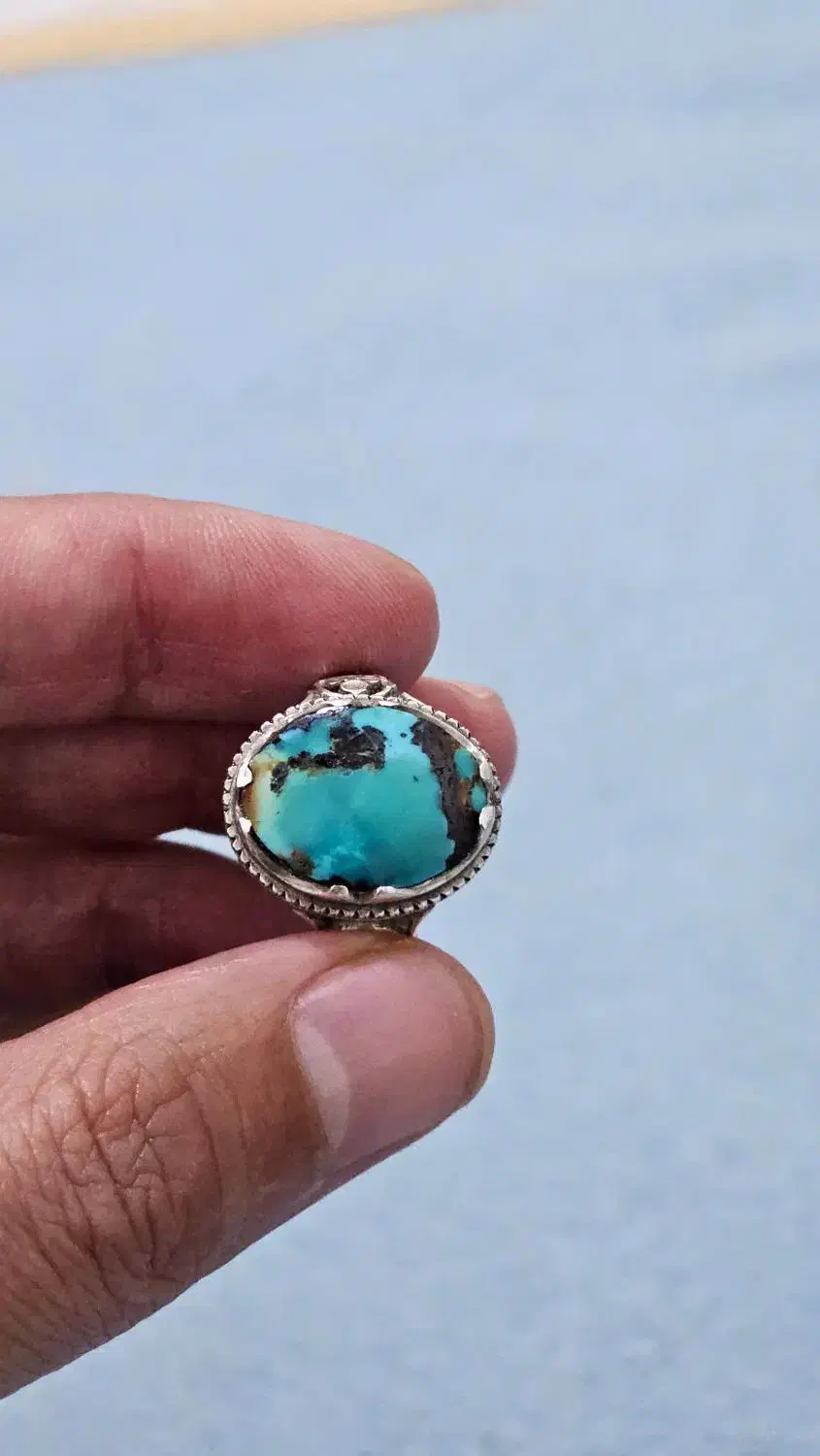 انگشتره نگین فیروزه|جواهرات|لنگرود, |دیوار