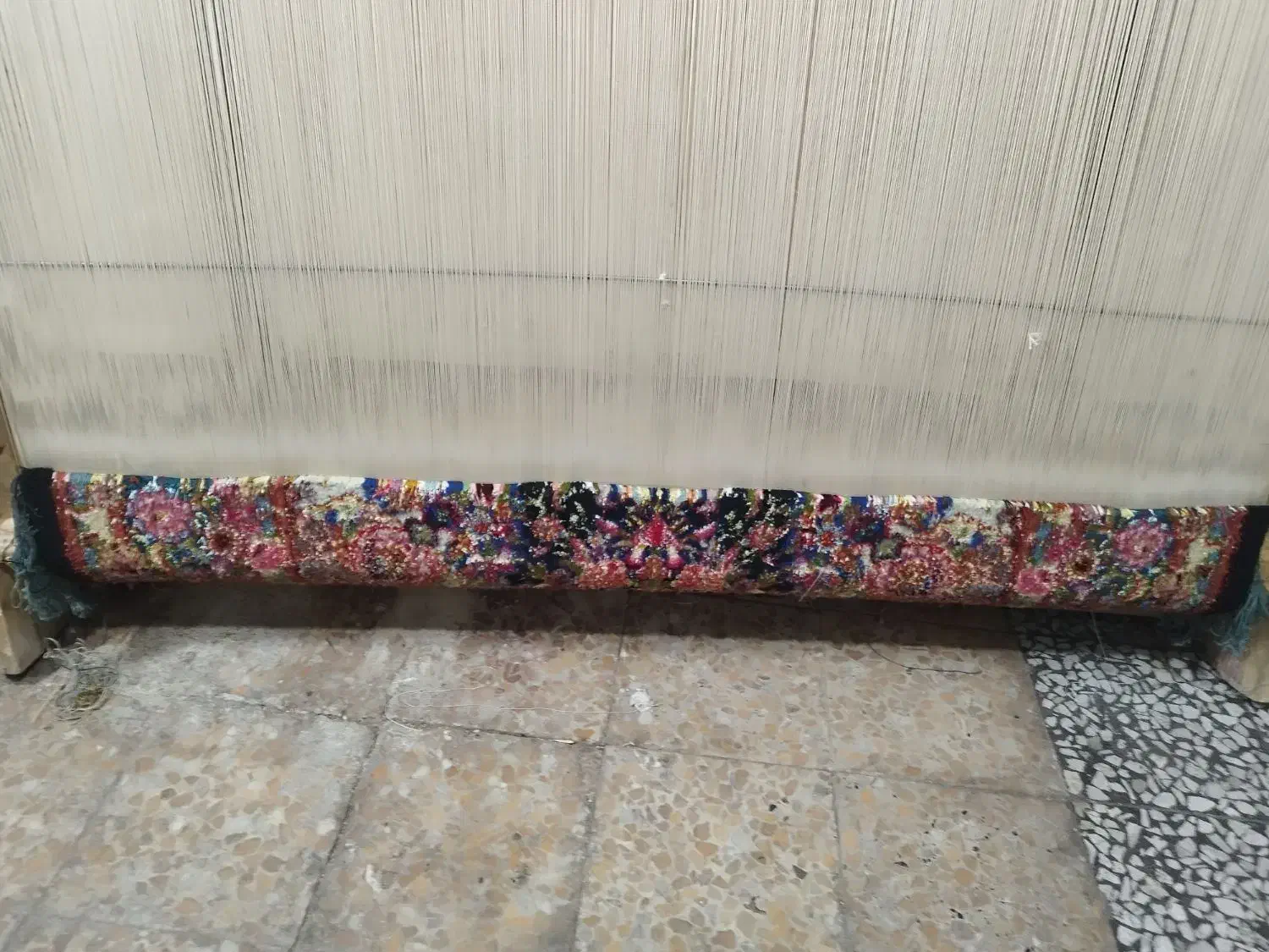 قالیچه سالاری نیمه کاره رج 60|فرش|تبریز, |دیوار