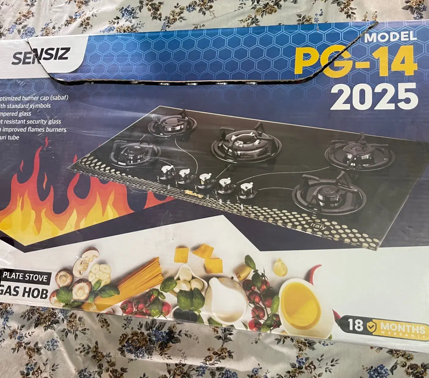 گاز رومیزی ۵ شعله آکبند|اجاق گاز و لوازم برقی پخت‌وپز|نور, |دیوار