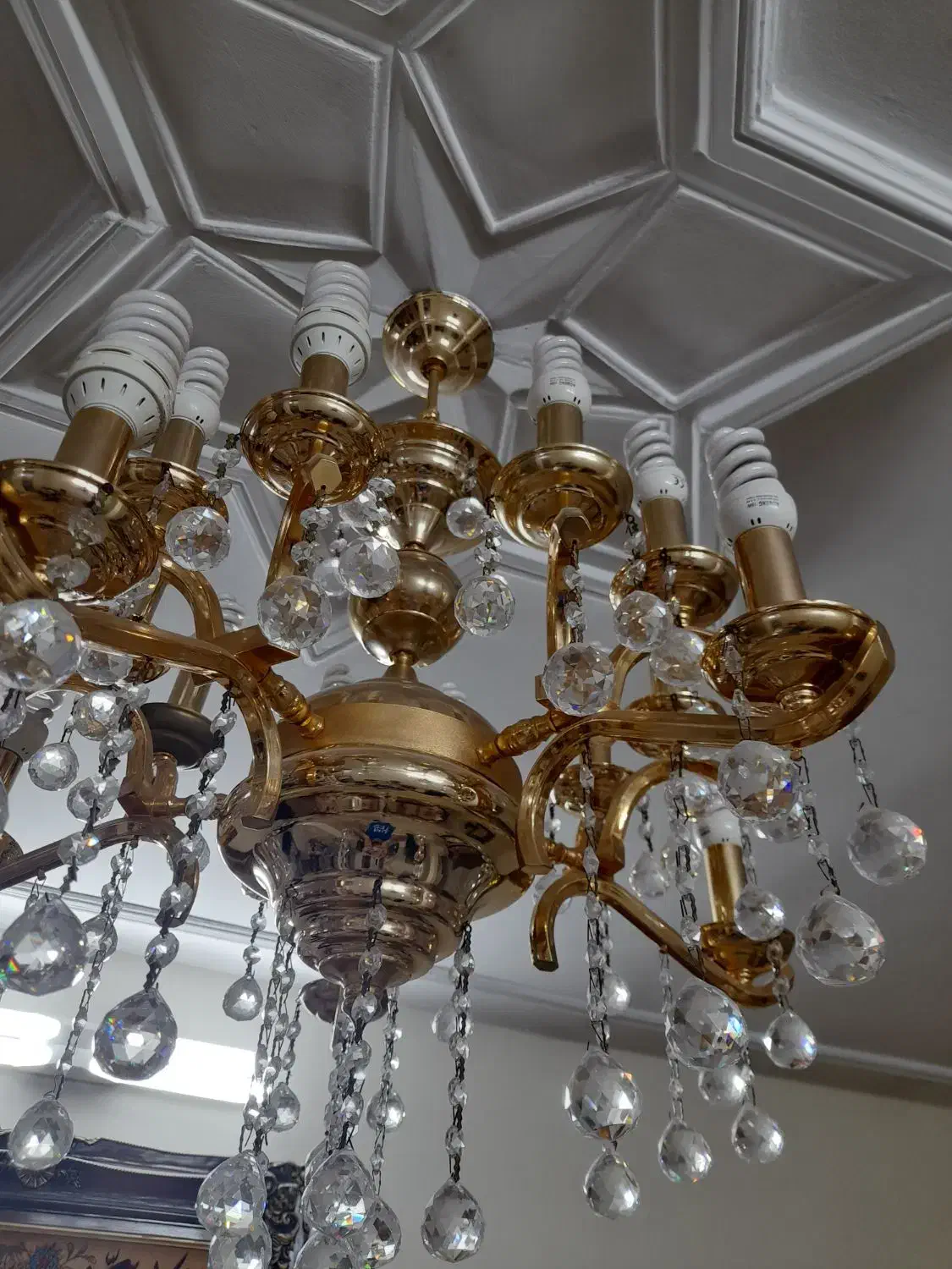 لوستر برنج ۱۵شاخه|لوستر و چراغ آویز|ری, تقی آباد|دیوار