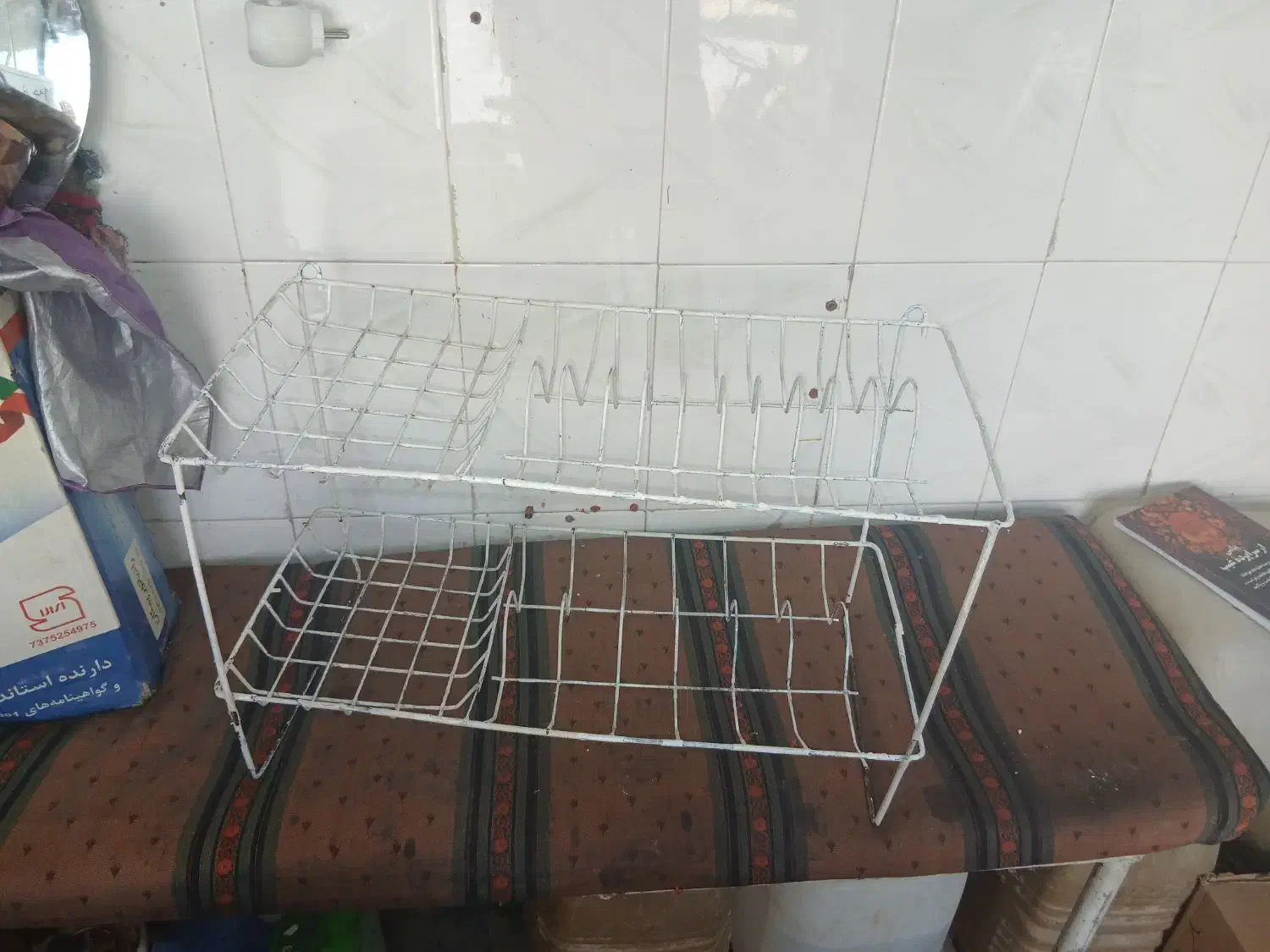 سبدظرفی ببین مدلهاشو وجاکفشی فلزی|آب‌چکان و نظم‌دهنده ظروف|شیراز, سعدیه جنوبی|دیوار