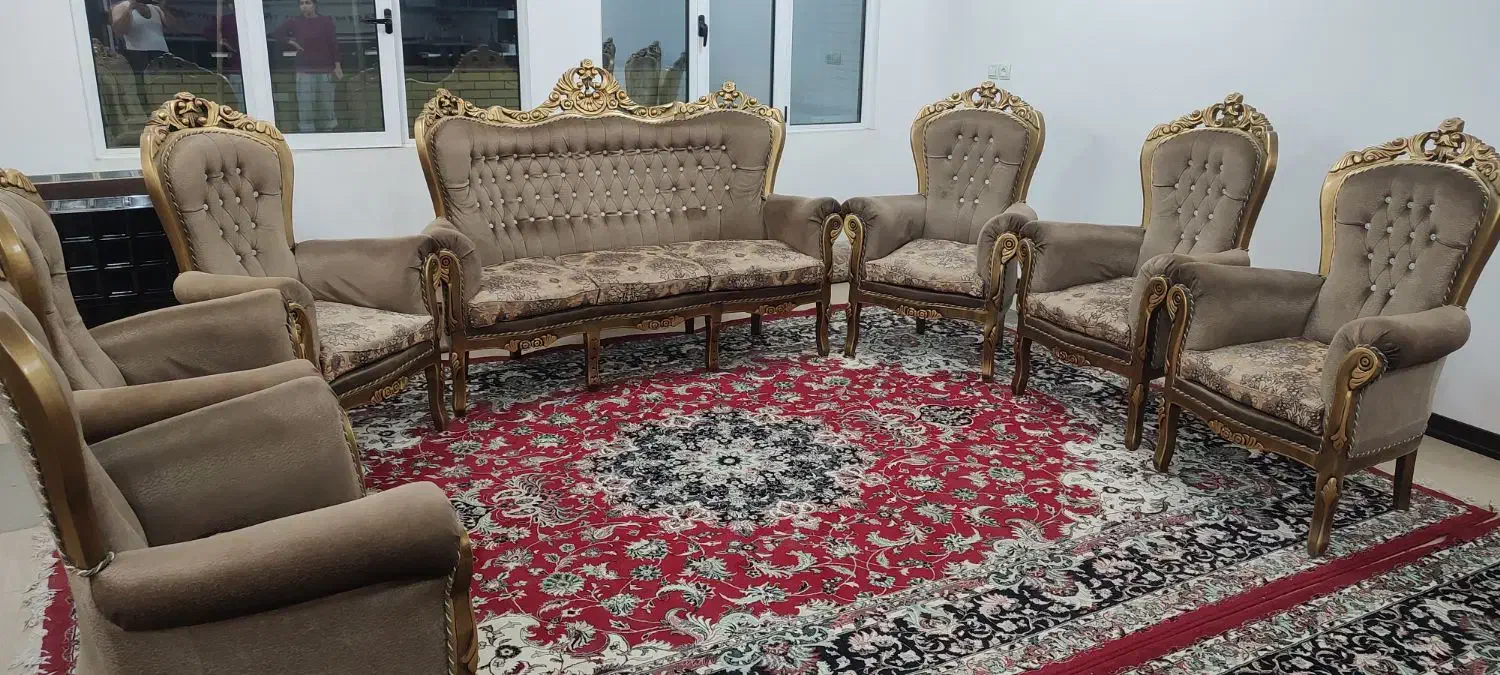 مبلمان ۹ نفره|مبلمان خانگی و میز عسلی|لنجان, |دیوار