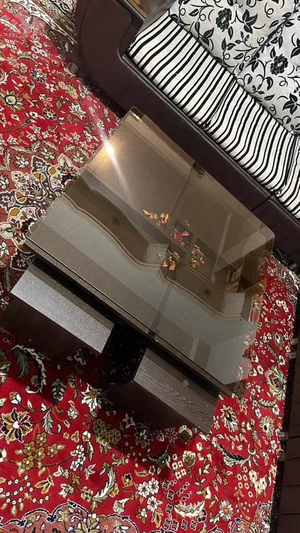 مبل ۹ نفره دسته میزدار با میز گوشه و میز عسلی|مبلمان خانگی و میز عسلی|نوشهر, |دیوار