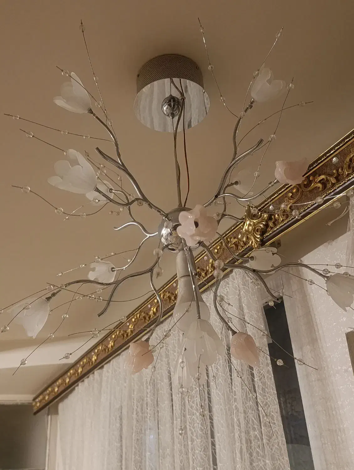 دو عدد لوستر شکوفه|لوستر و چراغ آویز|تبریز, |دیوار