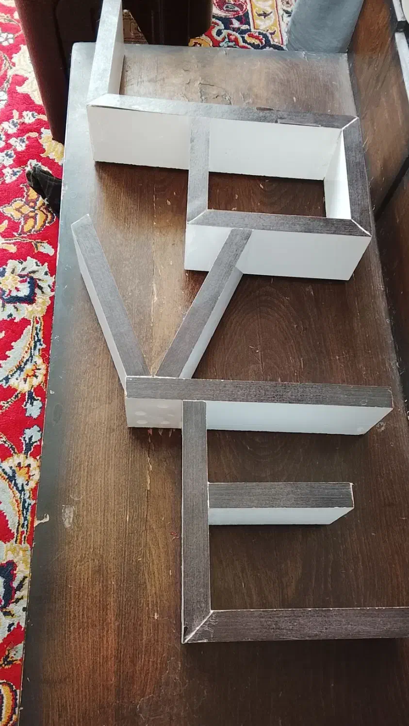 استند چوبی دیواری طرح LovE|کتابخانه، شلف، قفسههای دیواری|تربت جام, مطهری|دیوار