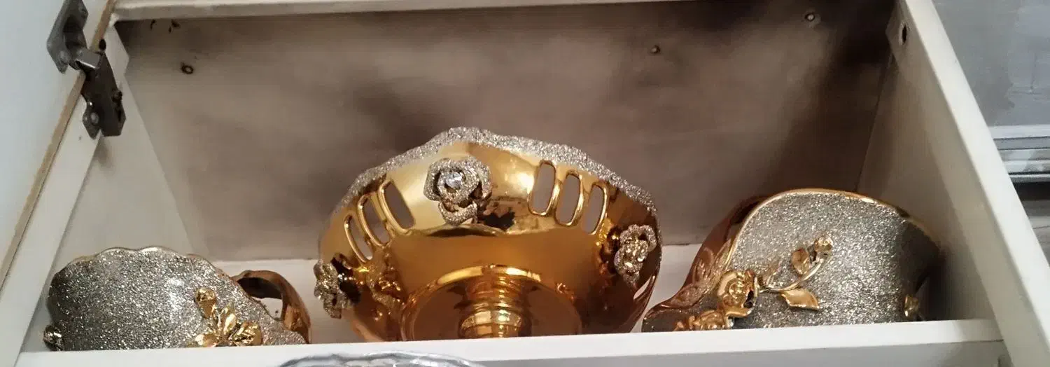 ظروف پذیرایی طلایی|ظروف سرو و پذیرایی|مشهد, کارمندان دوم|دیوار