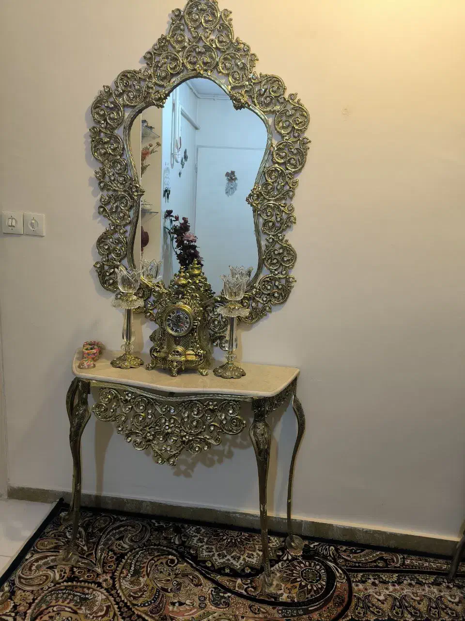 آینه و شمعدان|بوفه، ویترین، کنسول|تبریز, |دیوار