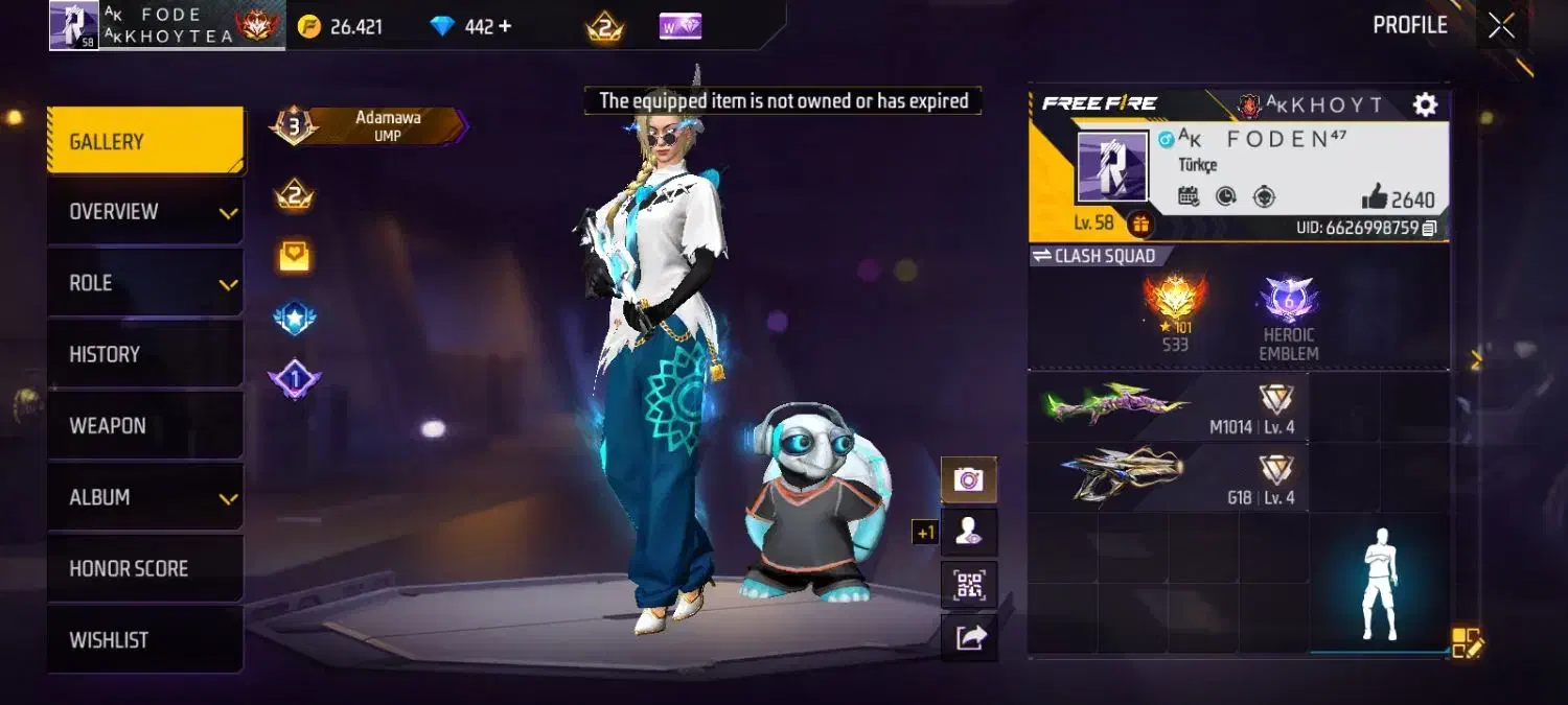 اکانت فری فایر|کنسول، بازی ویدئویی و آنلاین|فردیس, شهرک شهید حسینی|دیوار