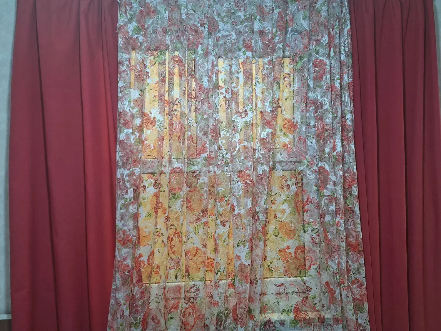 ست پرده اتاق خواب|پرده، رانر، رومیزی|تهران, نظامآباد|دیوار