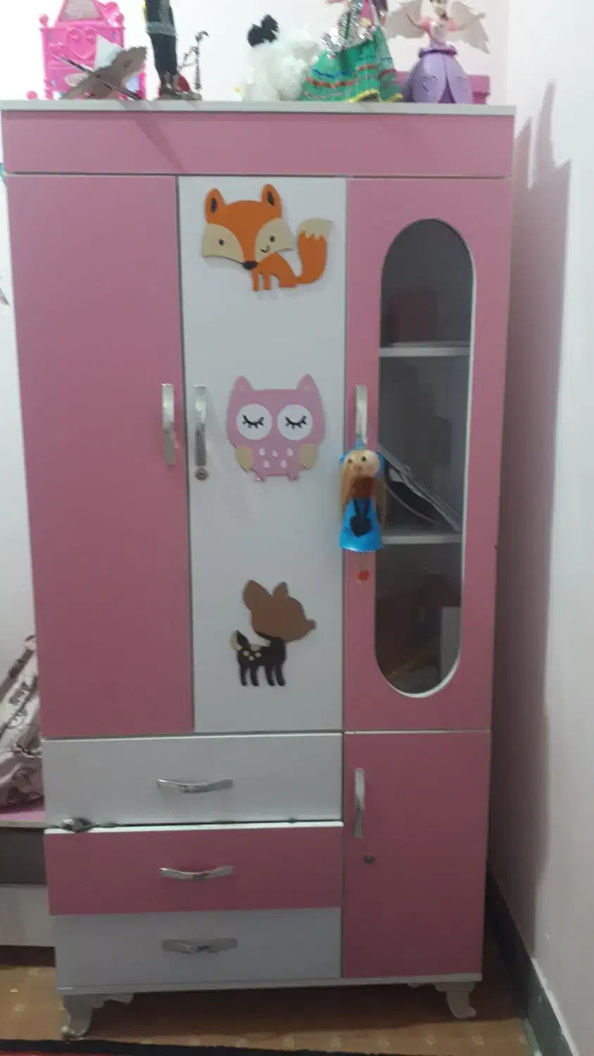 ست اتاق خواب کودک دخترانه|تخت و سرویس خواب|دهدشت, |دیوار