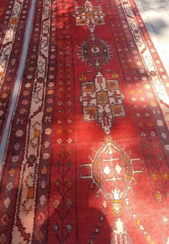 یک جفت کناره دستباف سالم گوشتدار طرح قرجه|فرش|تهران, آبشار|دیوار