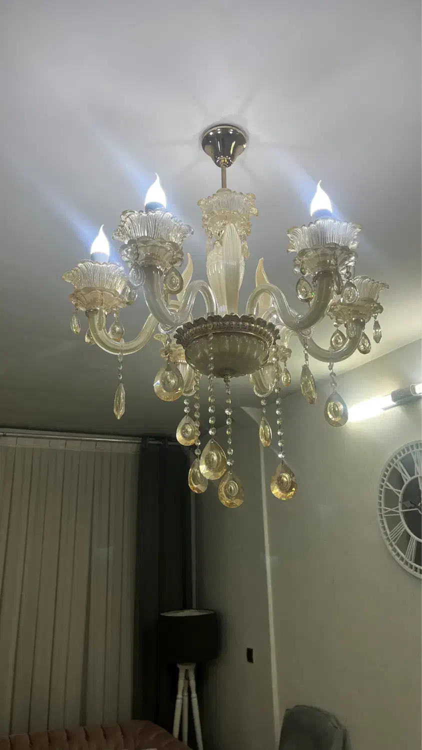 لوستر کریستال|لوستر و چراغ آویز|هشتگرد, فاز ۷ مهستان|دیوار