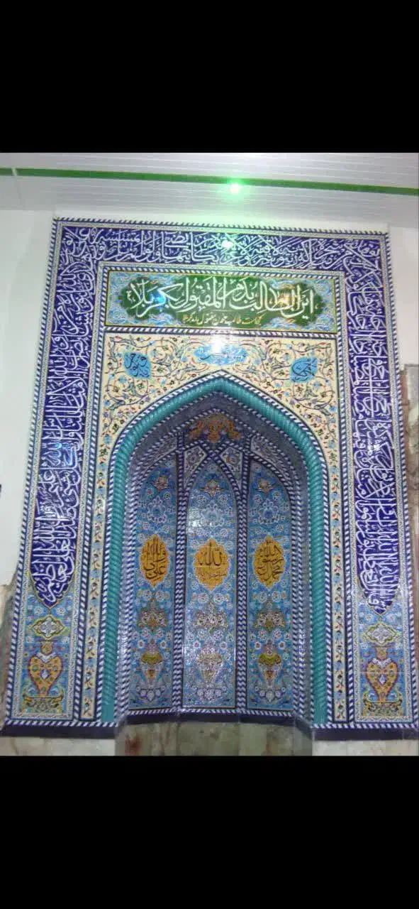 کاشی‌  محراب. گنبد گلدسته|خدمات پیشه و مهارت|شیراز, گل سرخ|دیوار