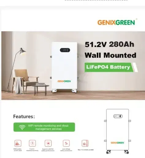 برق خورشیدی/باتری لیتیوم/باتری GENIXGREEN|مصالح و تجهیزات ساختمان|شیراز, خلدبرین|دیوار