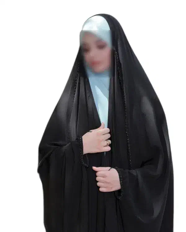 چادر مشکی عربی جواهردوزی روشا(تنوع پارچه) کد 12083|لباس|امامزاده عبدالله, |دیوار