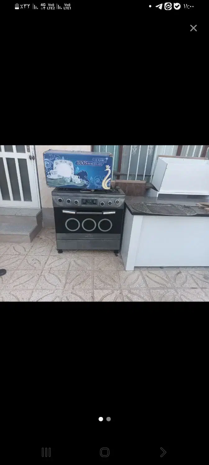 گاز پنج شعله شیشه ای سالم|اجاق گاز و لوازم برقی پخت‌وپز|چناران, |دیوار