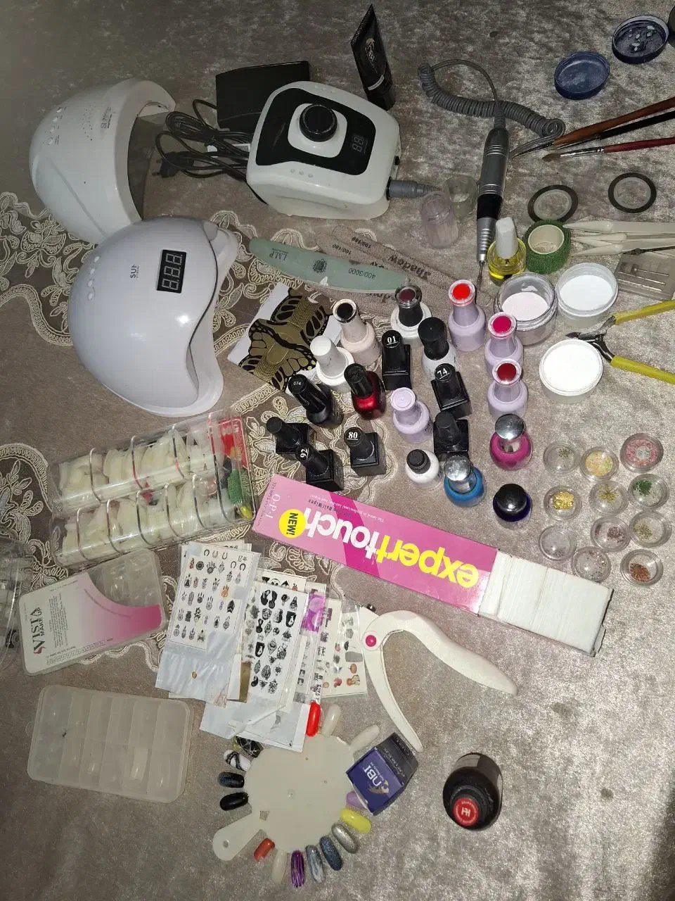 وسایل کاشت ناخن با کیف بزرگ|آرایشی، بهداشتی، درمانی|تبریز, |دیوار