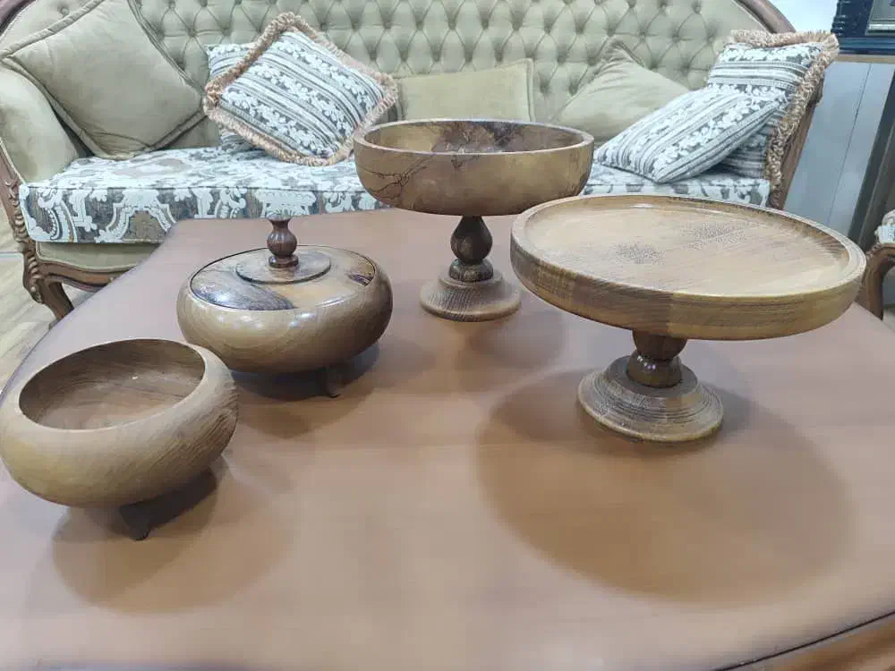 سرویس چوبی ۴تیکه|ظروف سرو و پذیرایی|بندر امام خمینی, |دیوار