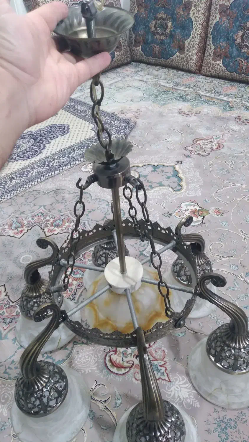 لوستر ۷ شاخه|لوستر و چراغ آویز|قائمشهر, |دیوار