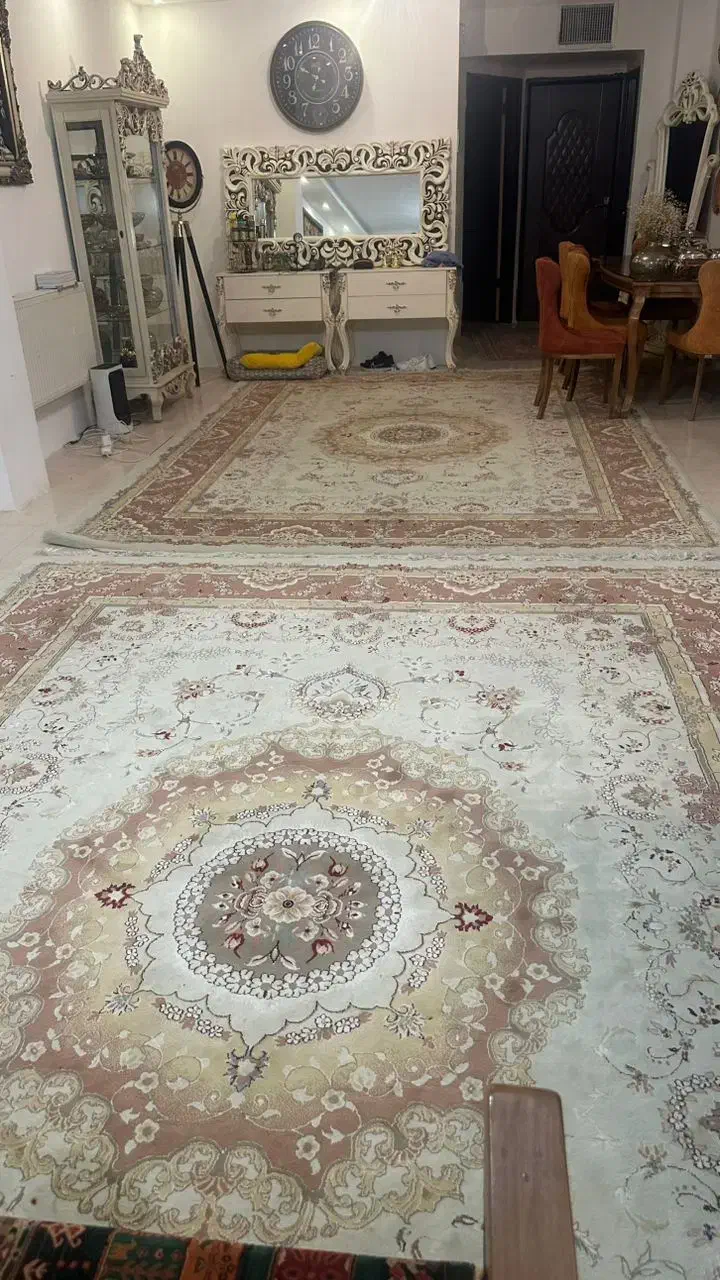 یک جفت فرش ۵۰۰ شانه و تراکم ۱۰۰۰ در حددنو|فرش|برخوار, |دیوار