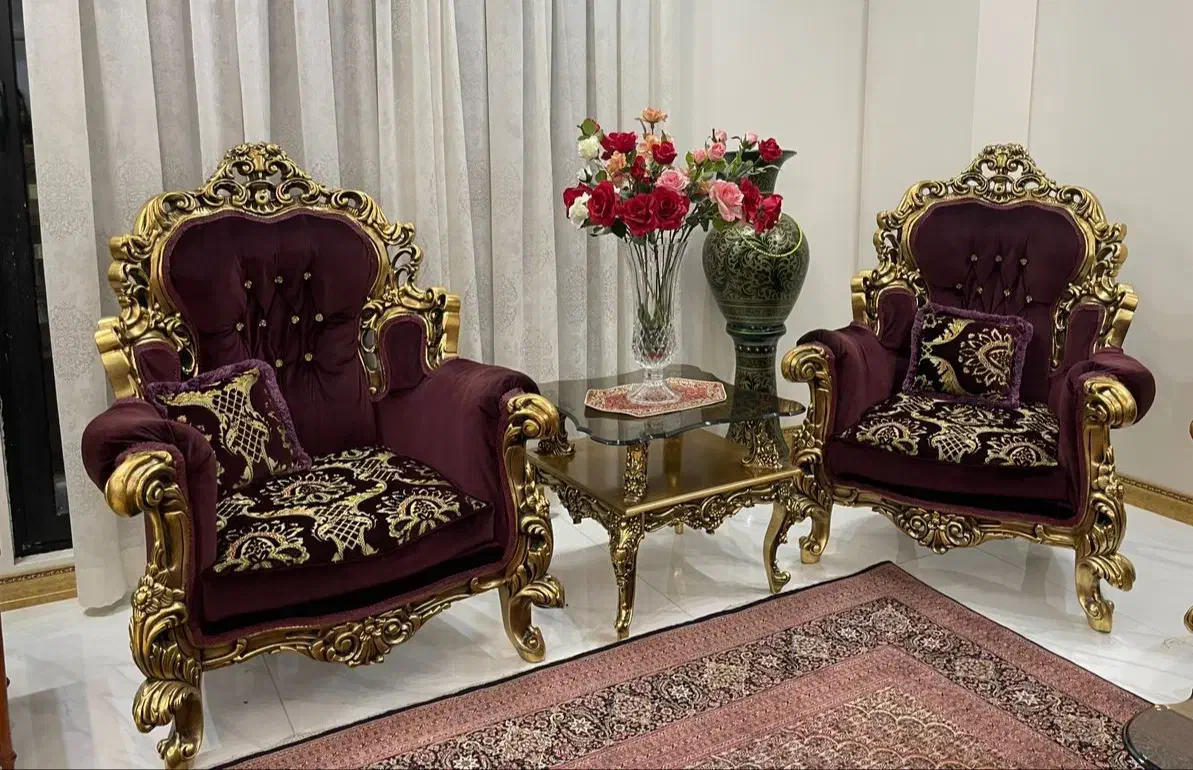 مبلمان استیل ۱۱ نفره چوب راش سلطنتی|مبلمان خانگی و میز عسلی|تهران, امیرآباد|دیوار