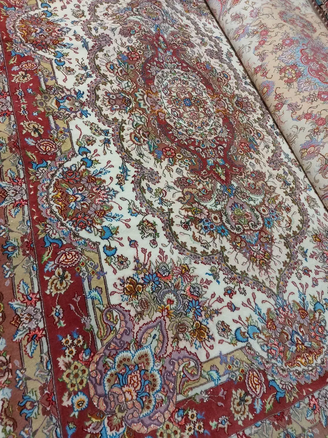 جفت شش متری خطیبی مرینوس ۴۰ رج|فرش|تبریز, |دیوار