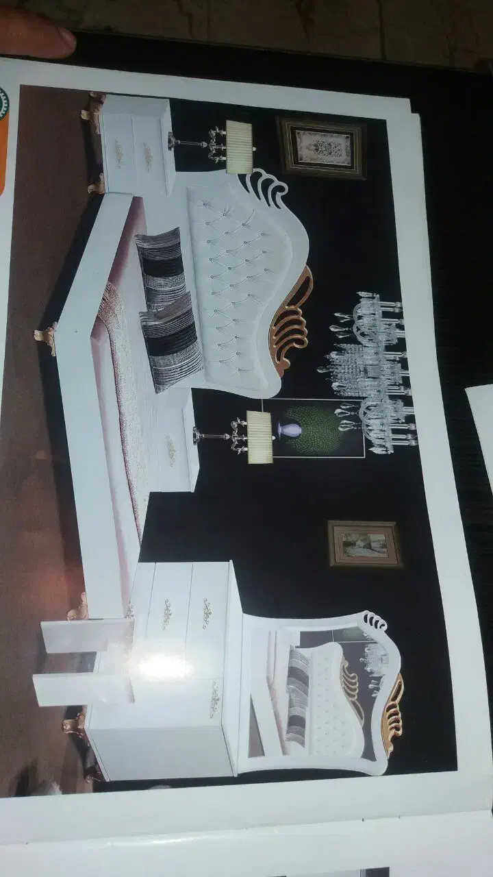 تخت به همراه پاف.|تخت و سرویس خواب|تهران, بلورسازی|دیوار