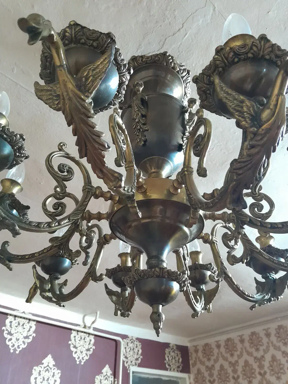 لوستر برنز|لوستر و چراغ آویز|قزوین, |دیوار