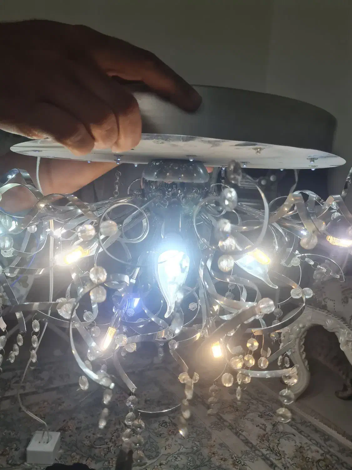 یک جفت لوستر استیل  مدرن|لوستر و چراغ آویز|تهران, جوادیه تهرانپارس|دیوار